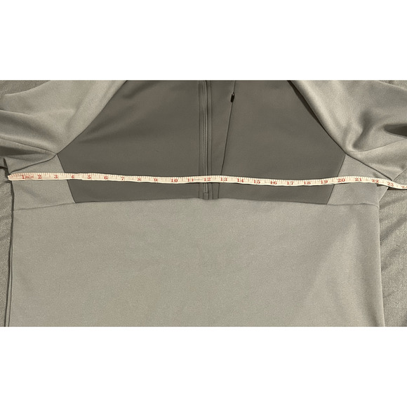 Reebok Mens Large Quarter Zip Jacket Gray Pullover Gray Athletic Sz M - Picture 6 of 7